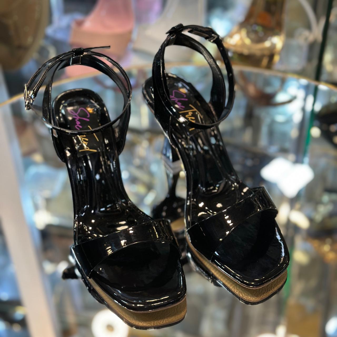 Black heel sandal ic76