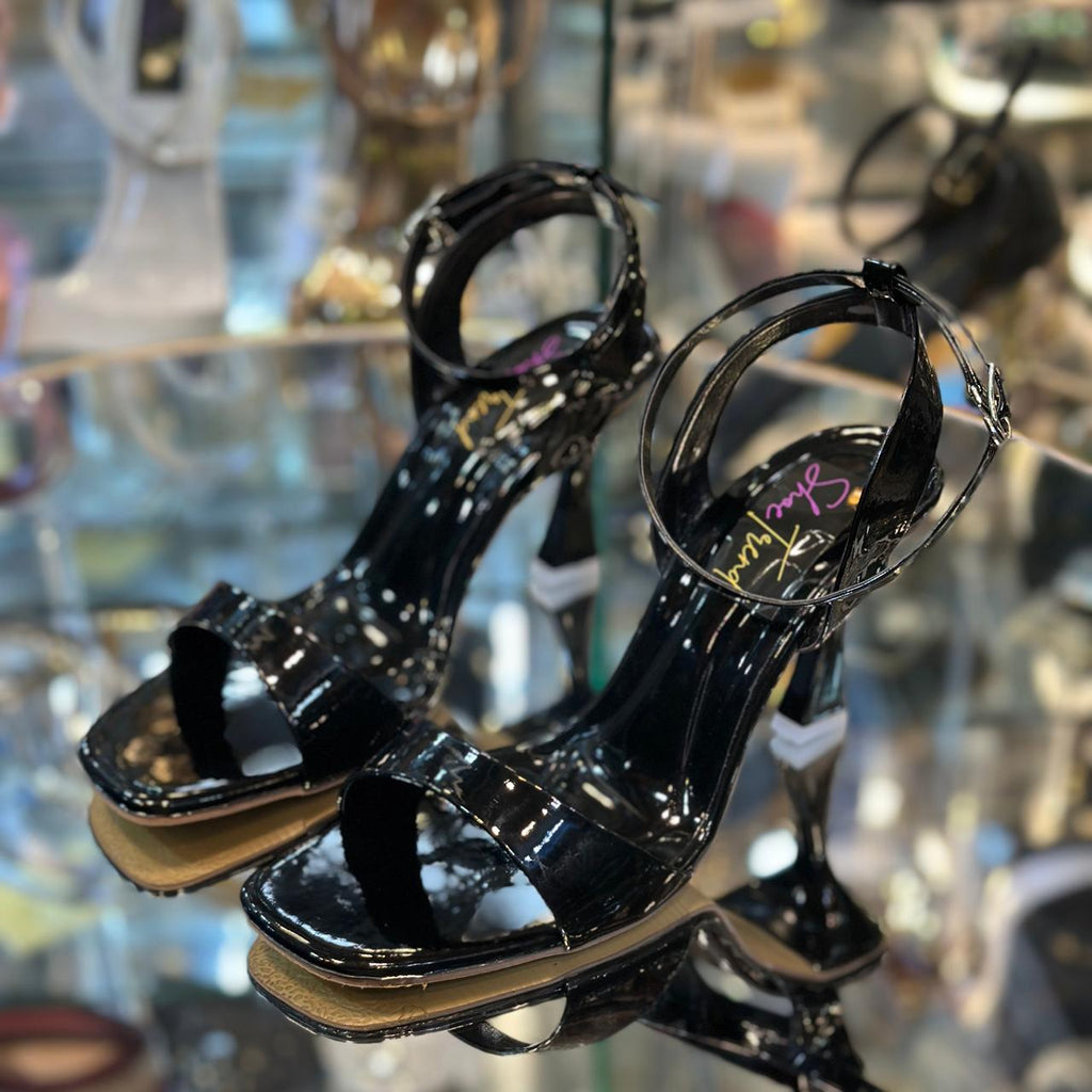 Black heel sandal ic76