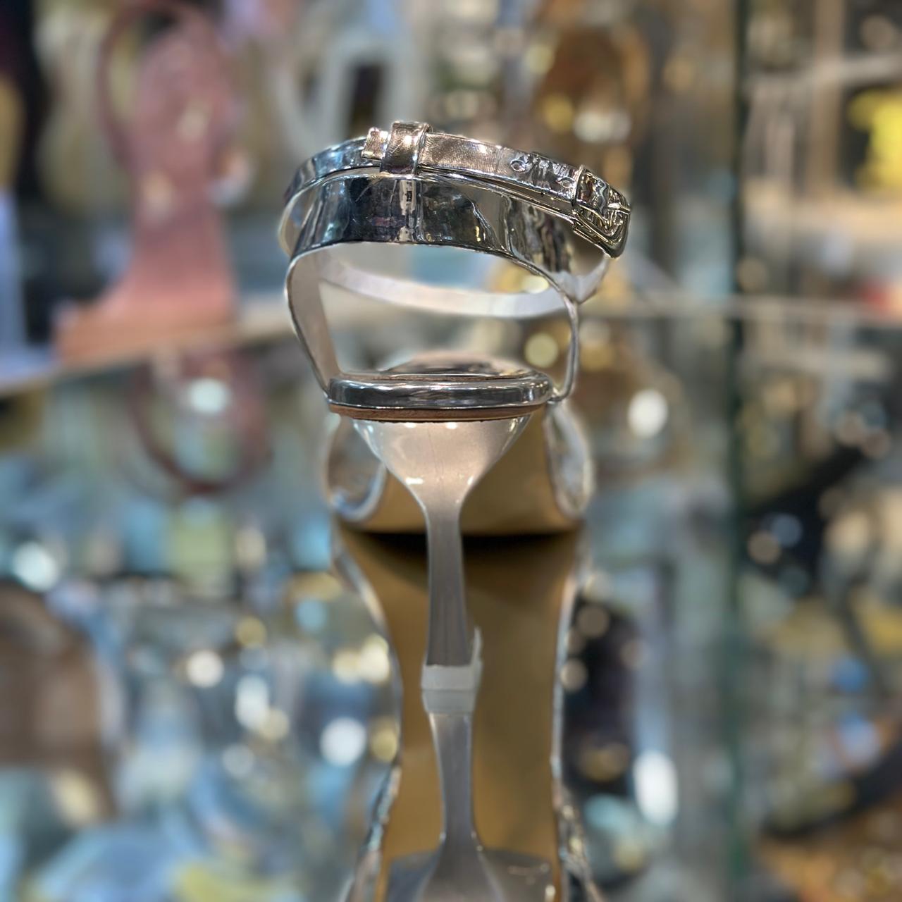 Silver heel sandal ic76