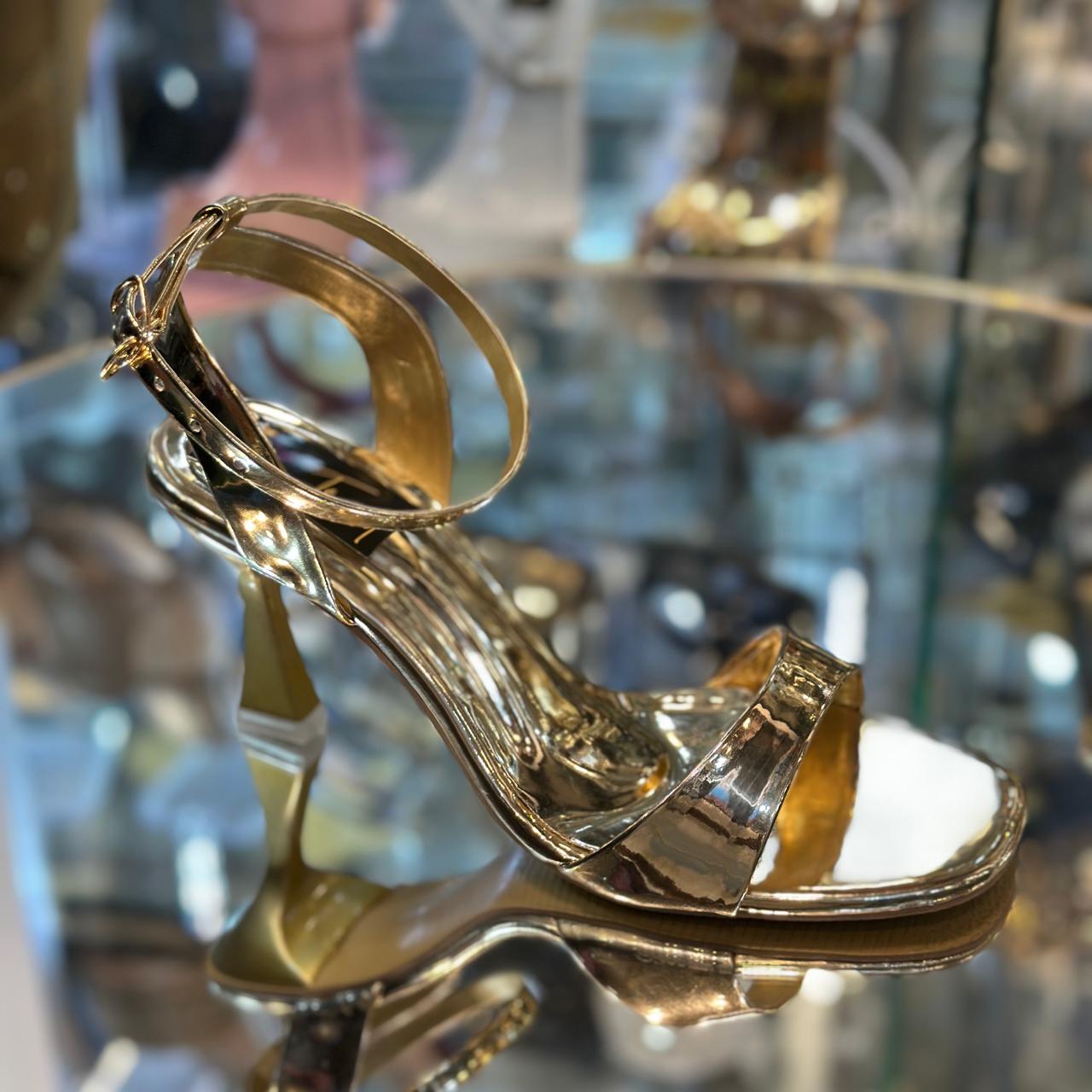 Golden heel sandal ic76
