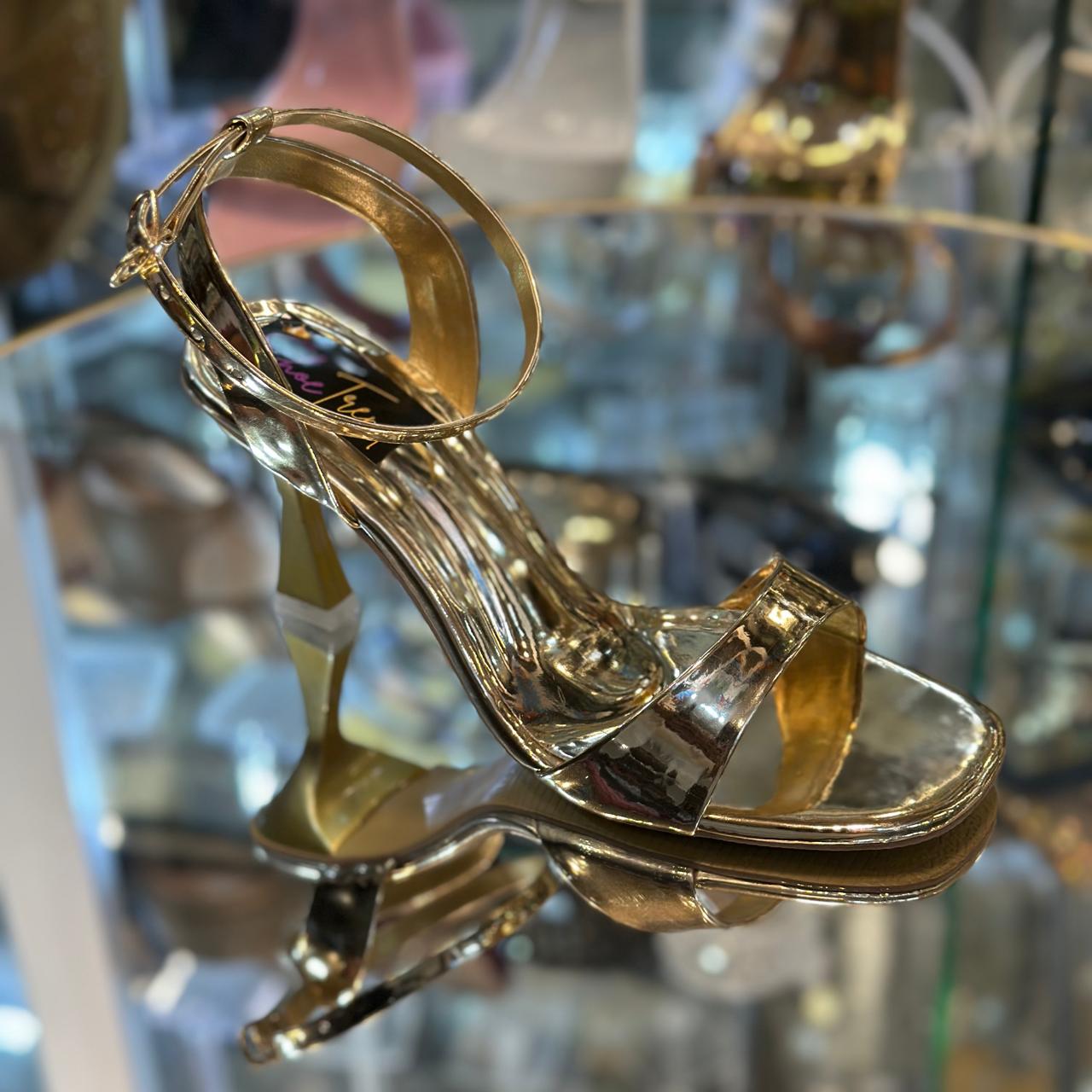 Golden heel sandal ic76