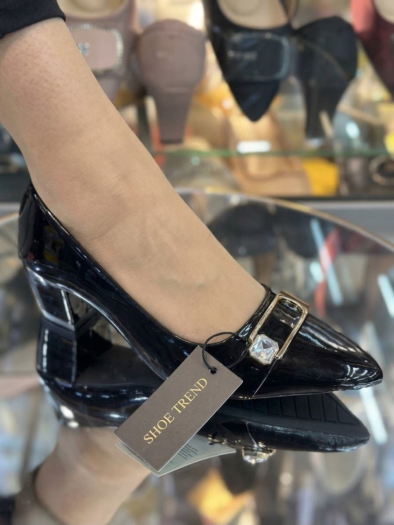 Stylish patent Party Wear Shoes – (Black)