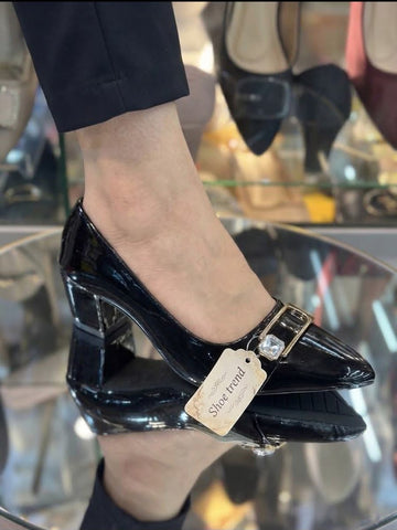 Stylish patent Party Wear Shoes – (Black)